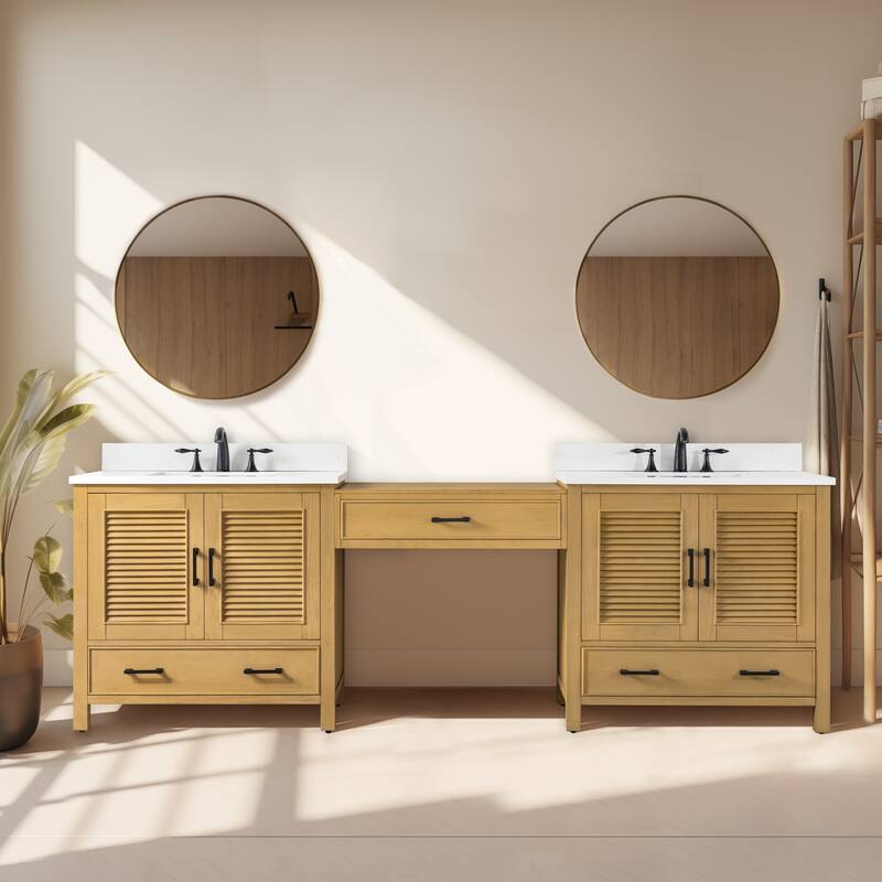 Estate 102" Double Sink Bathroom Vanity Modular Set