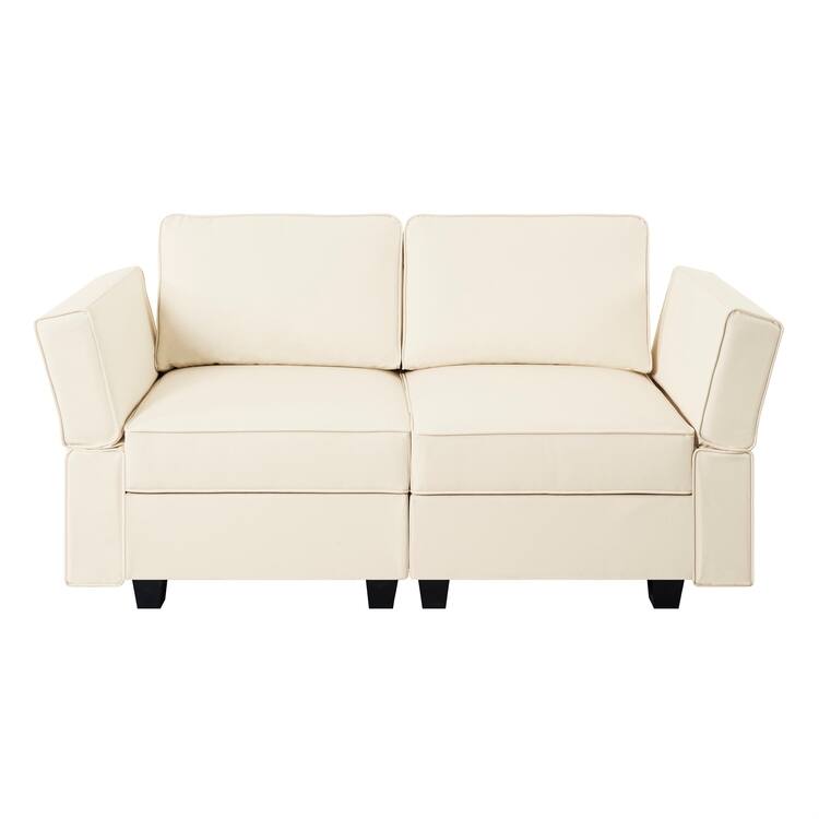 Modular Convertible Sectional Sofa Bed Sleeper Loveseat Couch