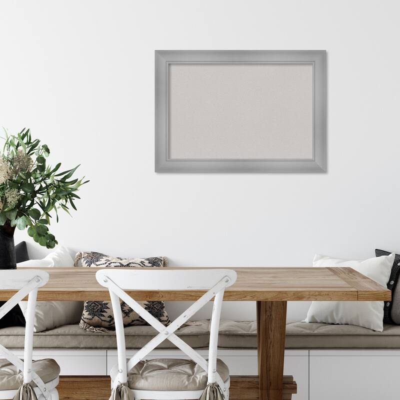 Flair Framed Grey Corkboard Bulletin Board