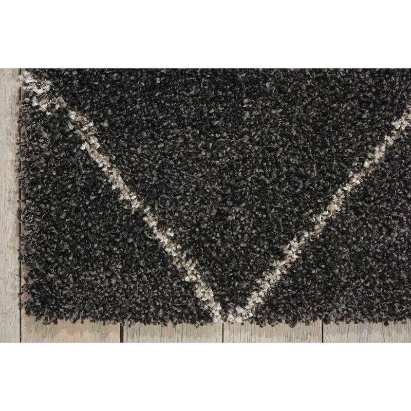Nourison Brisbane Large Diamond Geometric Modern Shag Area Rug