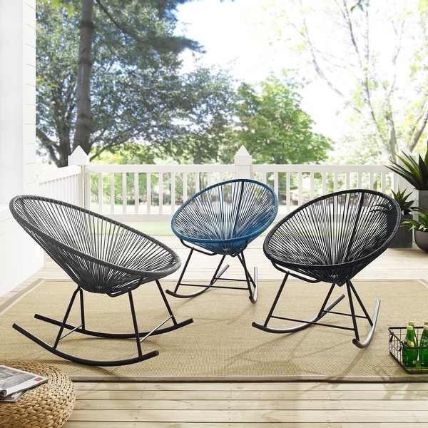 Corvus Sarcelles Modern Wicker Patio Rocking Chairs(Set of 2). Opens flyout.