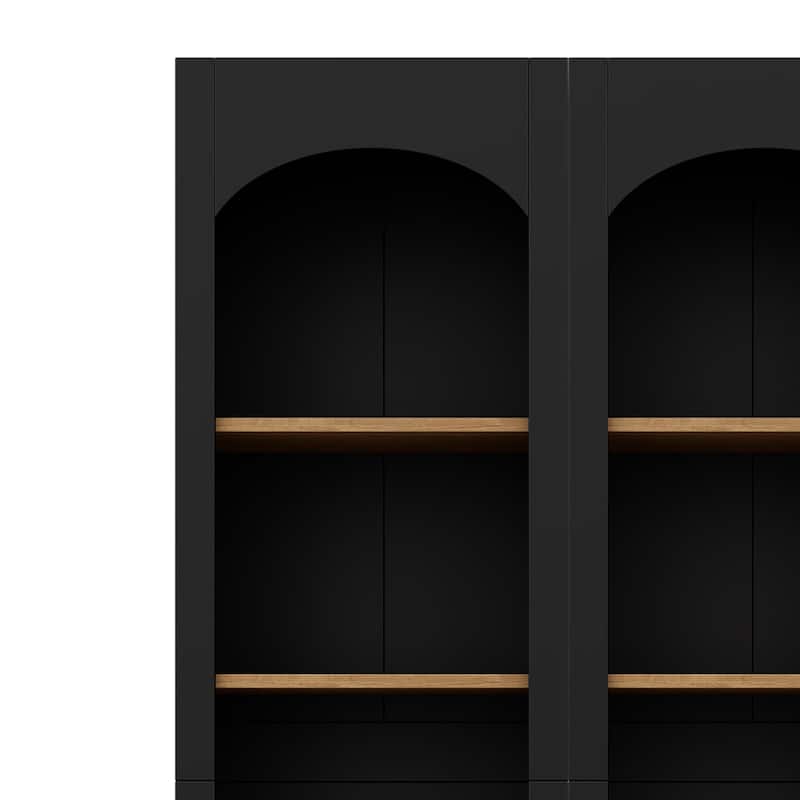 72"Hight Freestanding 5-Tier Bookshelves, Bookcases Set of 2 with Adjustable Shelves
