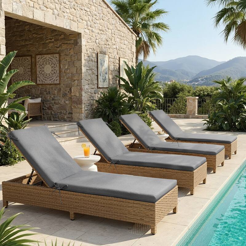 Pellebant Outdoor Patio Chaise Lounge Cushion
