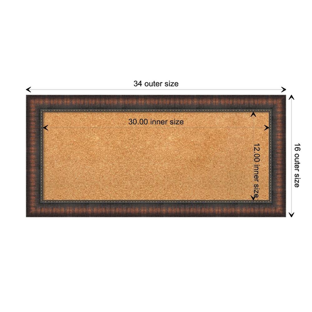 Caleb Brown Framed Natural Corkboard Bulletin Board
