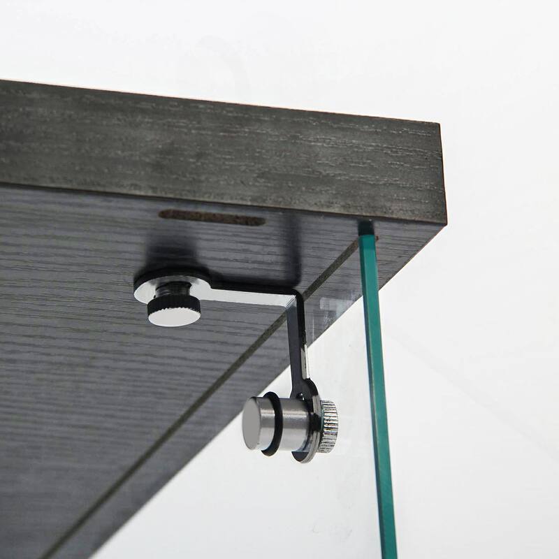 Versatile Tempered Glass Cabinet with Lock and Mobility for Various Spaces
