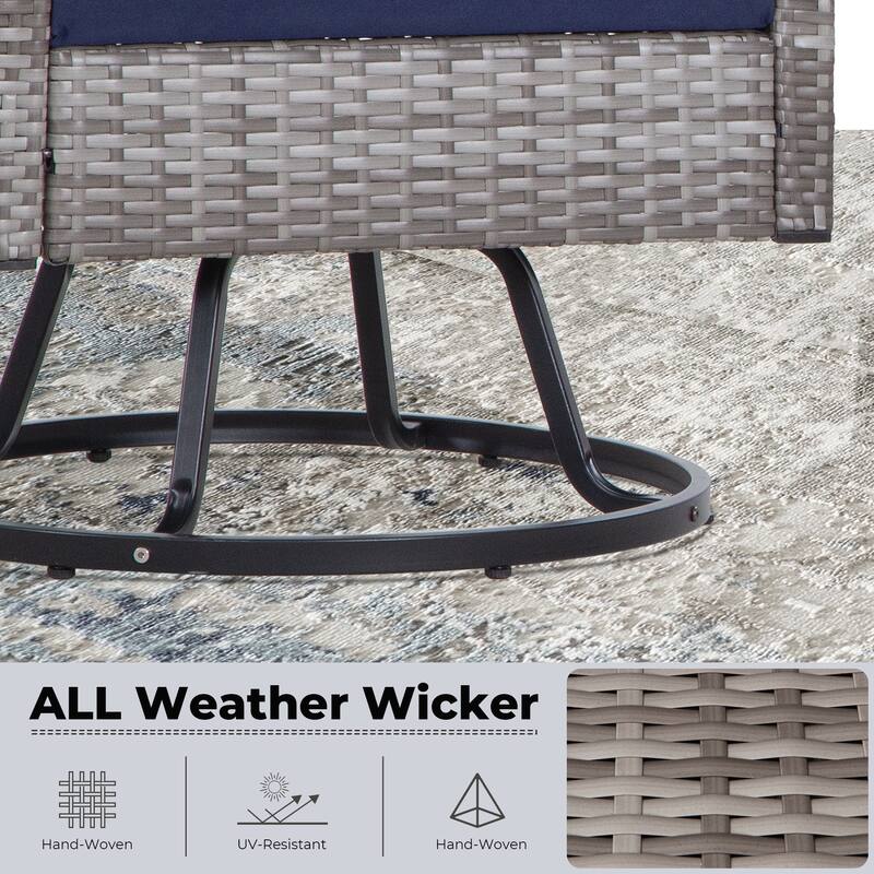 3-Piece Wicker Patio Furniture Set