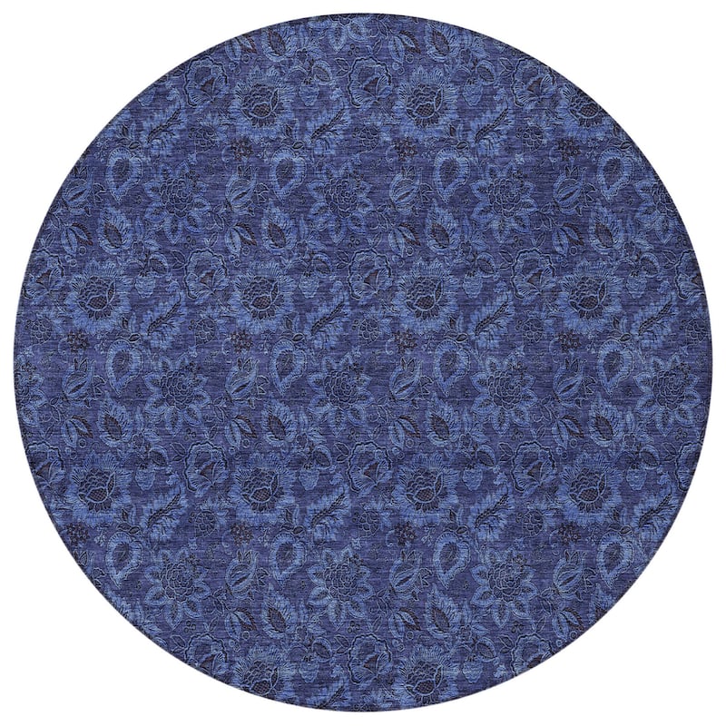 HomeRoots Floral Transitional Rectangle Outdoor Rug