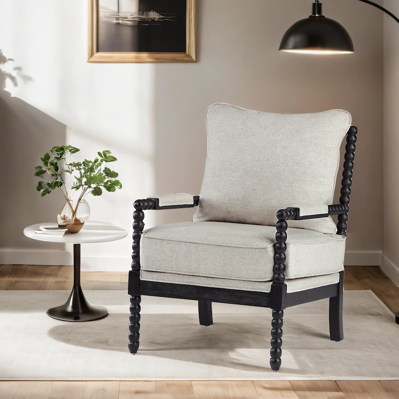 Spindle Chair with Gourd-Shaped Wood Frame