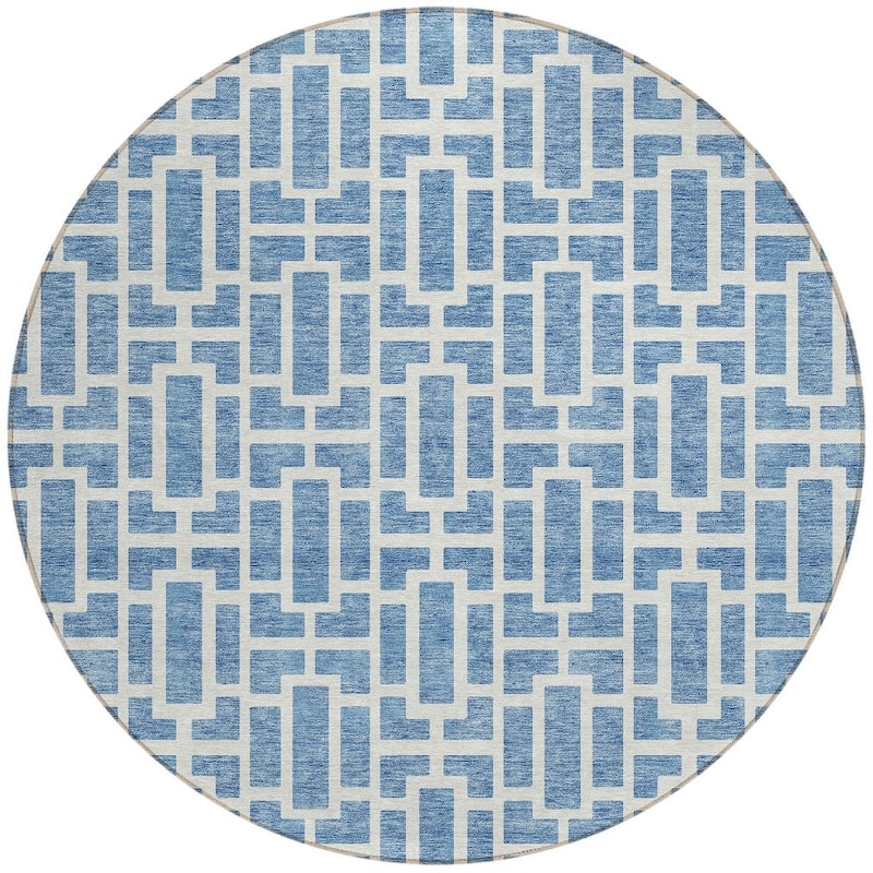 HomeRoots Geometric Transitional Rectangle Outdoor Rug