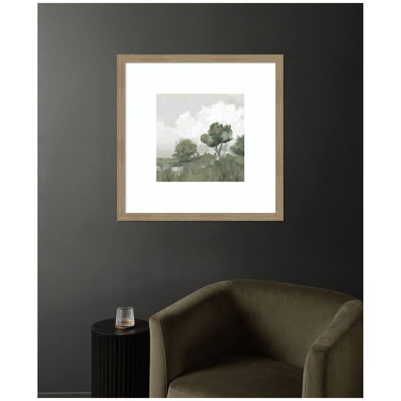 Kate and Laurel Shades of Olive No. 2 by Mary Sparrow Framed Wall Art Print