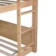 preview thumbnail 20 of 28, Twin over Twin Floor Bunk Bed,Rubber Wood House Shaped Bunk Bedframe