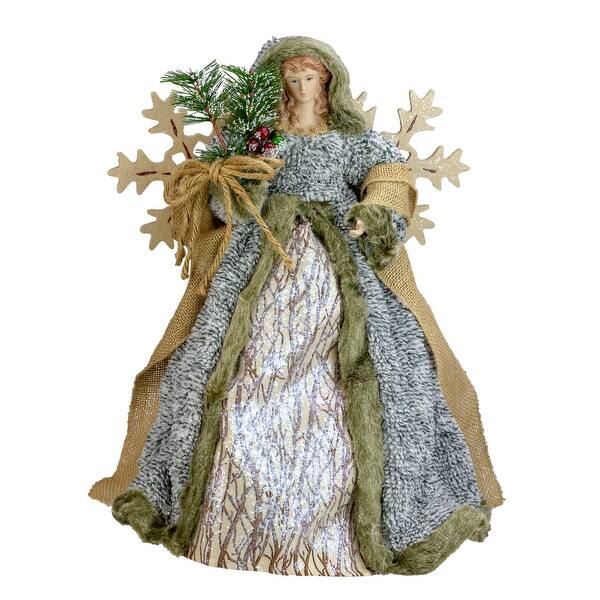 Shop 16 Brown And White Rustic Angel Christmas Tree Topper Unlit Overstock 30313749