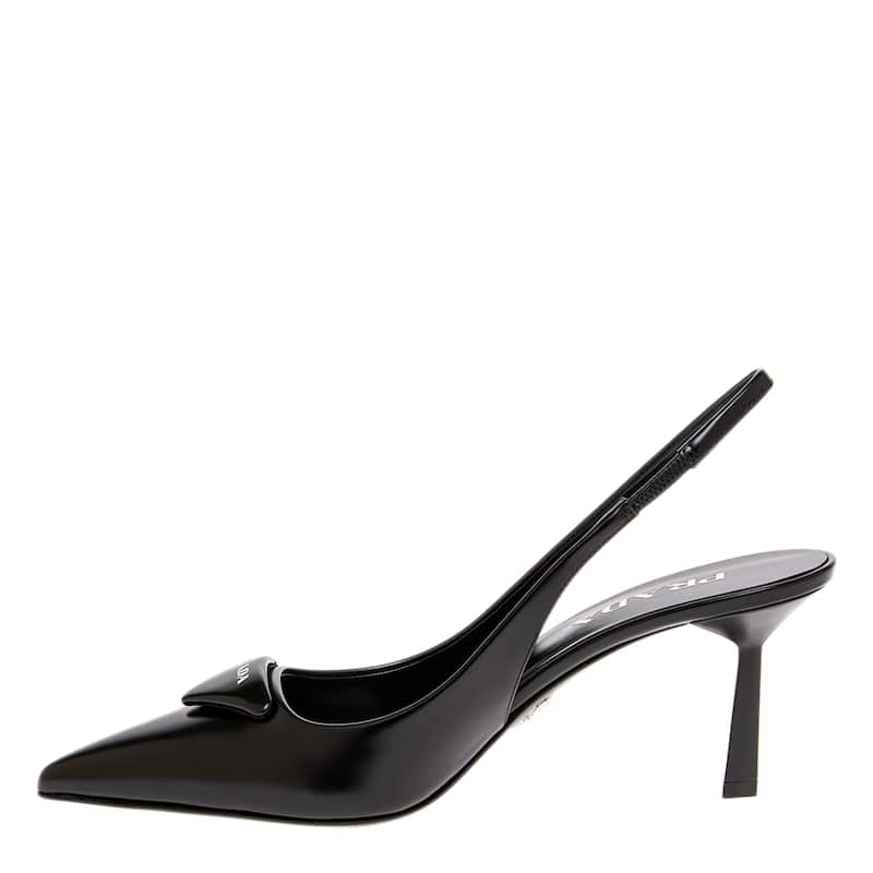 Prada Beushed leather Slingback Pumps