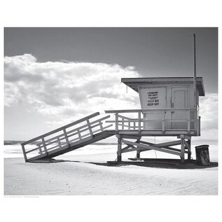 ''Santa Monica Beach'' by Anon Coastal Art Print (11.5 x 14.5 in.)