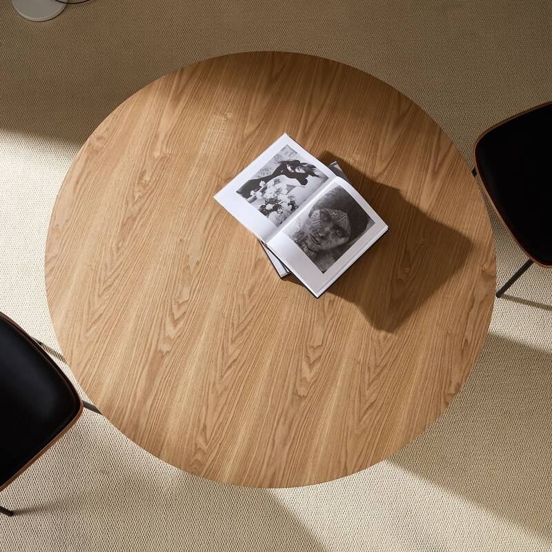 46.45" Mid-Century Modern MDF Round Dining Table