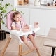 preview thumbnail 20 of 22, Costway Baby High Chair Wooden Feeding Chair with 4-Gear Tray &