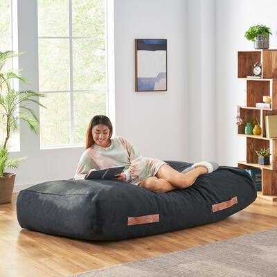 Avera Indoor Bean Bag with Vinyl Straps by Christopher Knight Home