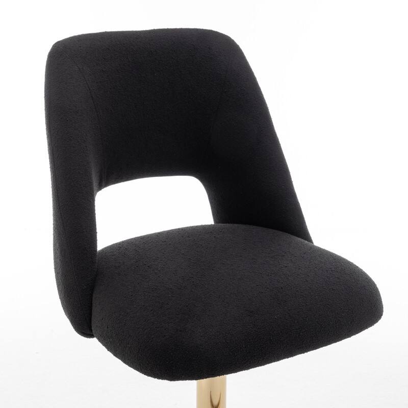 Best Quality Furniture Adjustable Textured Fabric Barstools with Chrome Finish Base (Set of 2)