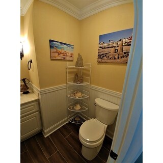 Porch & Den Ferdinand Metal 13.75 x 58-inch 5-tier Folding Corner Shelf