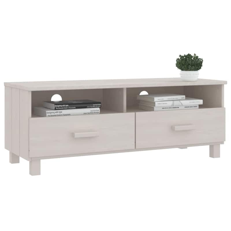 vidaXL TV Stand TV Console Sideboard TV Unit Cupboard HAMAR Solid Wood Pine - 41.7" x 15.7" x 15.7"