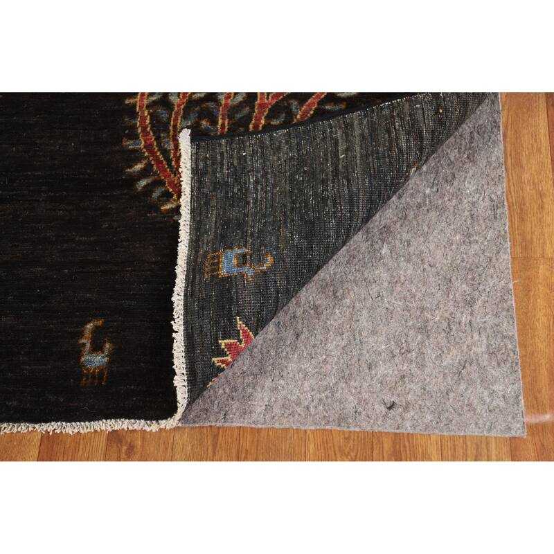 Hand Knotted Oriental 100% Wool Carpet Traditional Floral Brown Ziegler Area Rug - 9' 6'' X 6' 6''