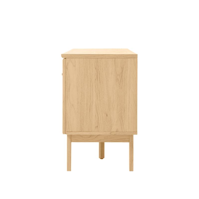 Gennaro 59 in. Farmhouse Caned TV Stand with Drawer and Storage Doors Fits TVs up to 65 in. with Cable Management, by JONATHAN Y
