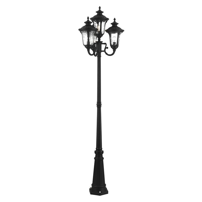 Livex Lighting Oxford 4 Light 93" Tall Outdoor Multi Head Post Light