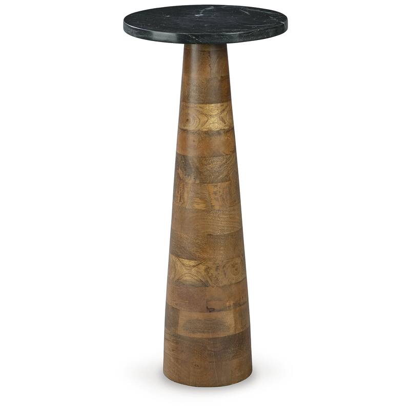 Signature Design by Ashley Quinndon Brown/Black Accent Table - 10.13" W x 10.13" D x 23" H