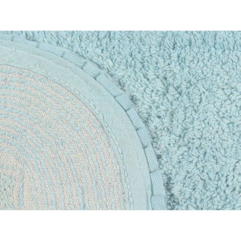 Radiant Collection Absorbent Cotton 2 Piece Set Machine Washable Bath Rug