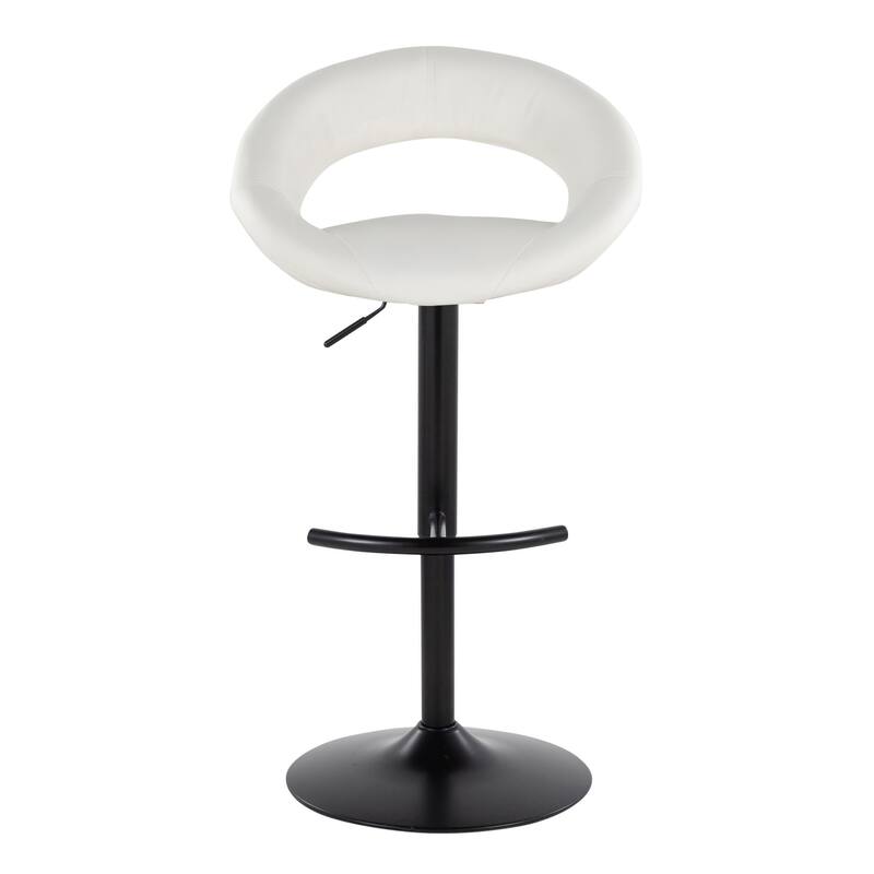 Silver Orchid Poppy Adjustable Bar Stool with Rounded T Footrest (Set of 2)