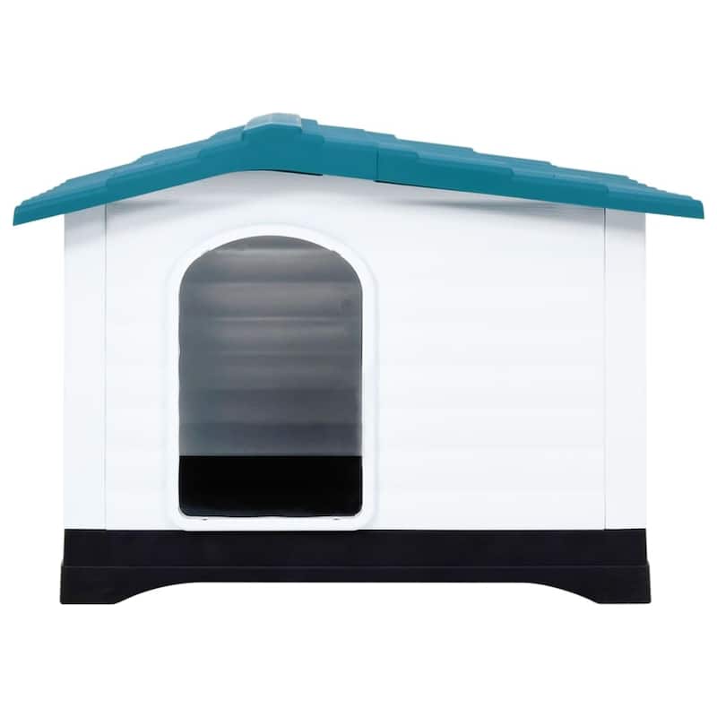 vidaXL Dog House Garden Dog Kennel Small Pet Cage Puppy Shelter Polypropylene - 35.6" x 26.8" x 26"
