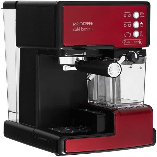 Cafe Barista Espresso and Cappuccino Maker, Red - BVMC-ECMP1106