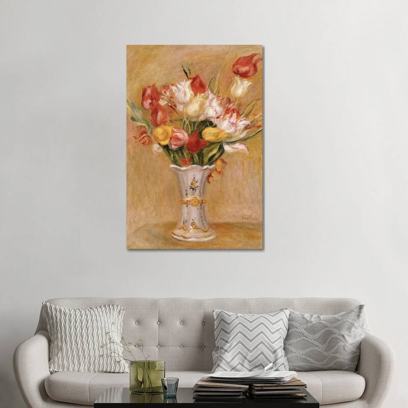 iCanvas "Tulips " by Pierre-Auguste Renoir Canvas Print - 48x32x1.5