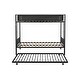 preview thumbnail 4 of 15, Noise Reduced Design Bunk Bed with Space saving, Three Twin Bed, Black