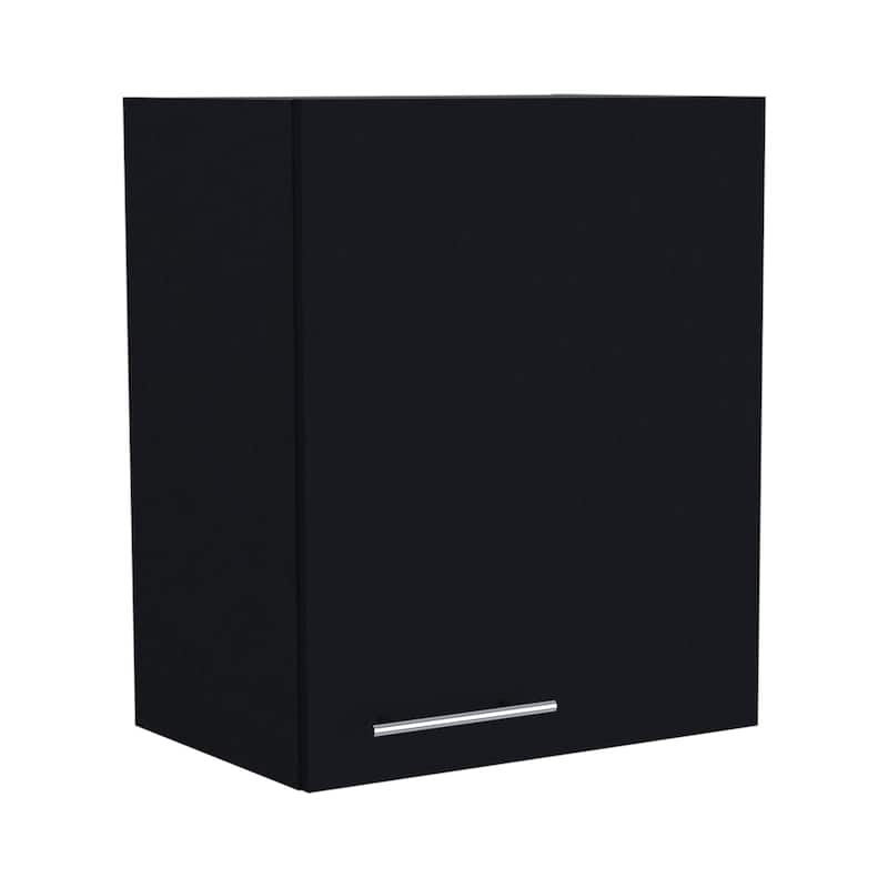 Manchester 20" Wide One-Door and Two Shelves Wall Cabinet - Black