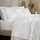 preview thumbnail 2 of 27, Superior Imperia Cotton Blend Embroidered 600 Thread Count Sheet Set California King - White-Black