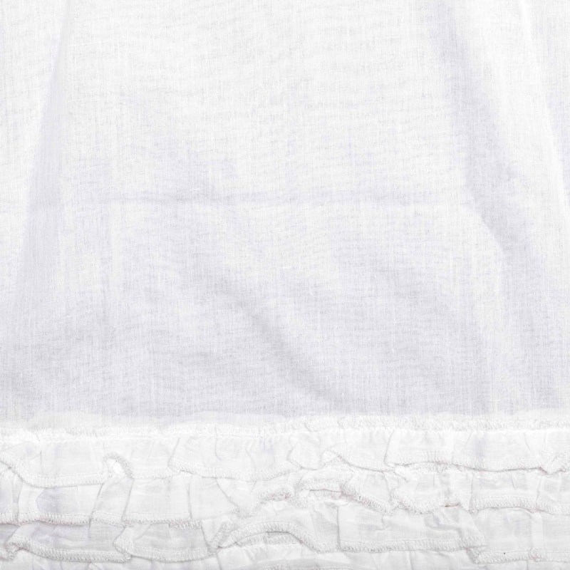 White Ruffled Sheer Valance 16x60