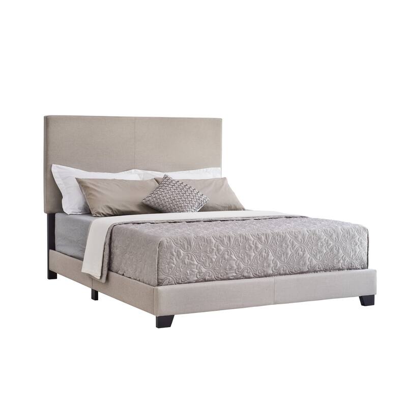 Evon Upholstered Platform Bed - Warm Grey - Twin