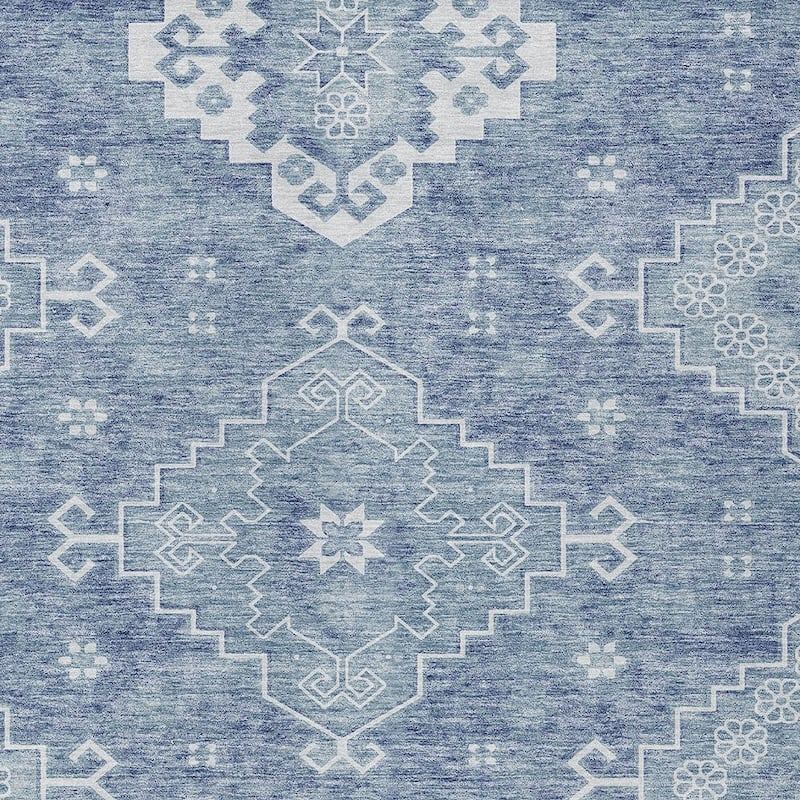 HomeRoots Medallion Traditional Rectangle Outdoor Rug