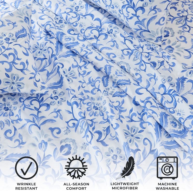 Linery & Co. Ultra-Soft Brushed Winter-Themed Microfiber Sheet Set