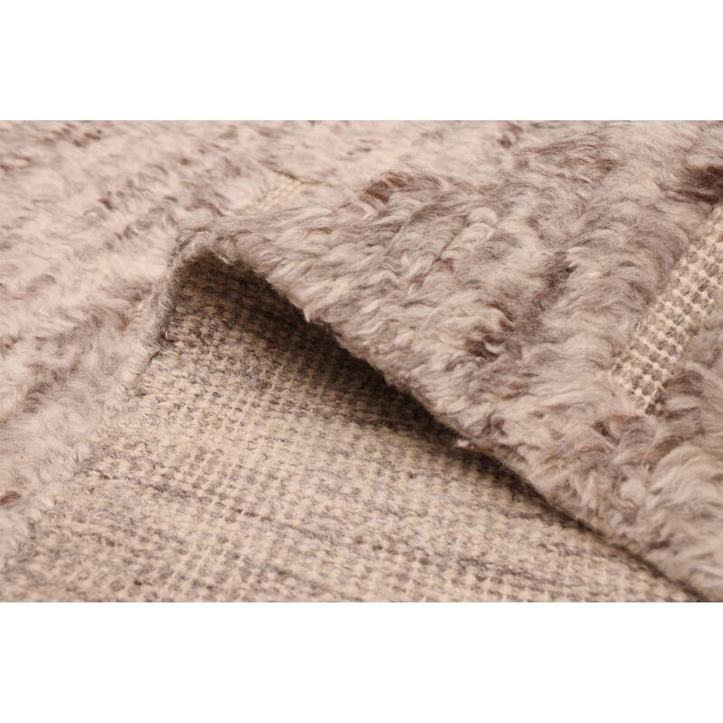 ECARPETGALLERY Hand-knotted Looma Grey, Taupe Wool Rug - 7'11 x 10'2