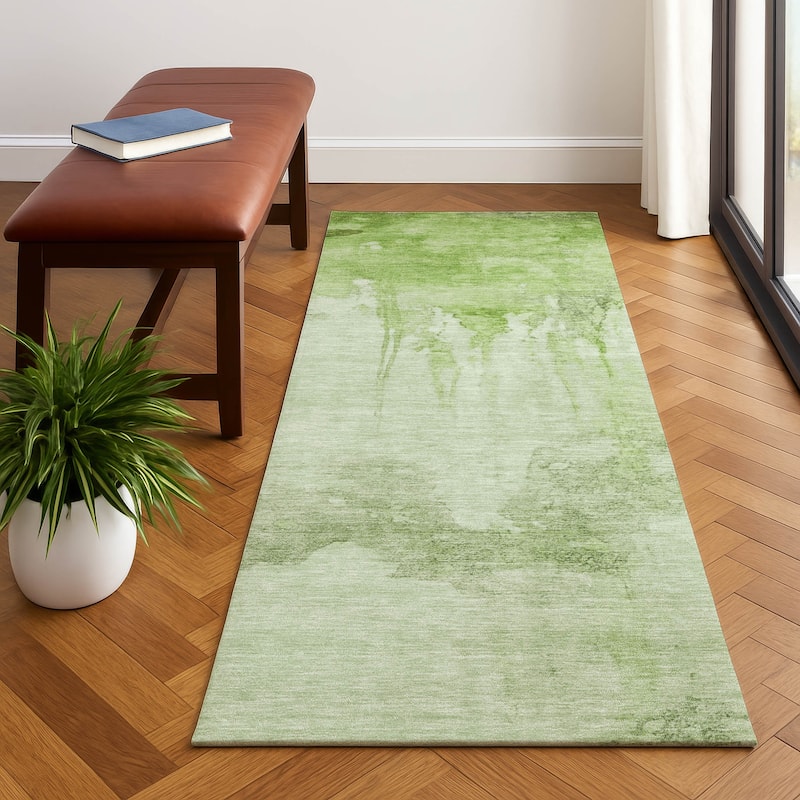 Premium Washable Super Soft Abstract Mayfield Rug - Aloe - 2'3" x 7'6"