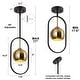 preview thumbnail 5 of 7, Modern Black Gold 1-Light Metal Pendant Lights Farmhouse Kitchen Island Light for Dining Room
