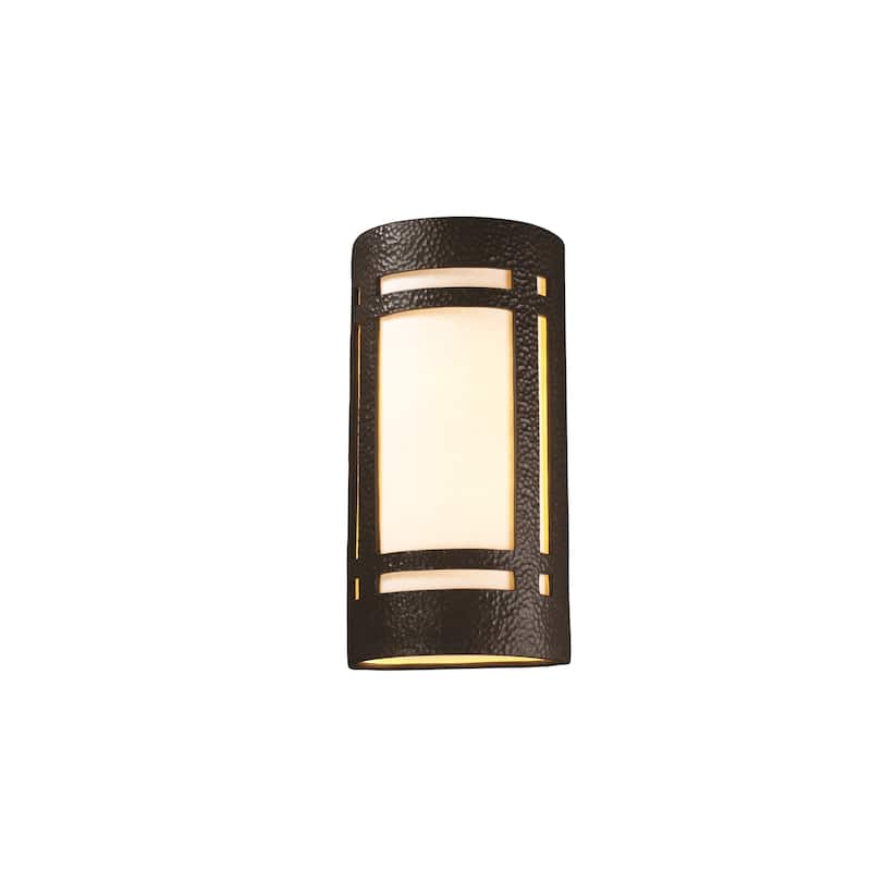 Justice Design Ambiance Iron Outdoor Really Big Craftsman Window Wall Sconce