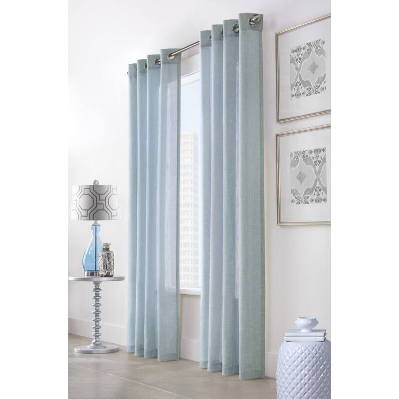 Limbourg Semi Sheer Linen Blend Curtain Panel by Habitat