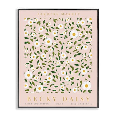 Stupell Minimal Pastel Daisies Framed Giclee Art Design By Kamdon Kreations