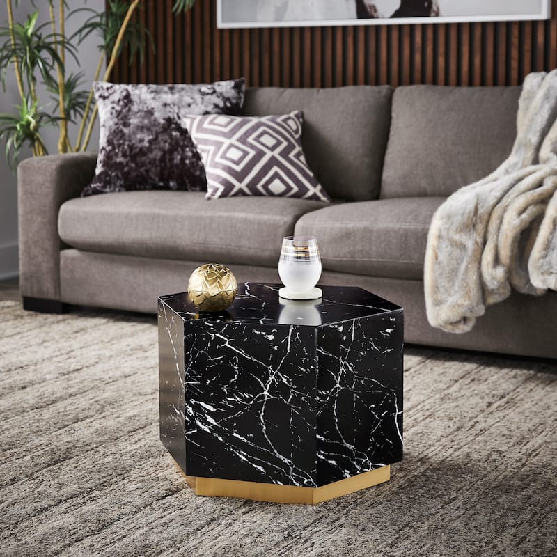 Darcy Faux Marble Coffee Table by iNSPIRE Q Bold - Coffee Table - Black