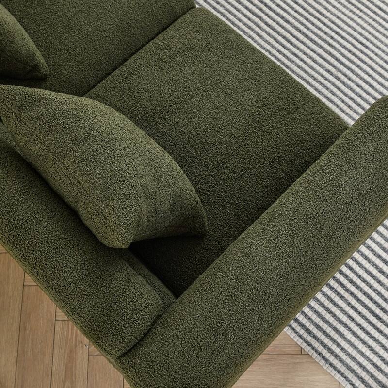 Oversized Upholstered Sectional Sofa, Modern Living Room Couch with 3 Pillows,Sectional Couch
