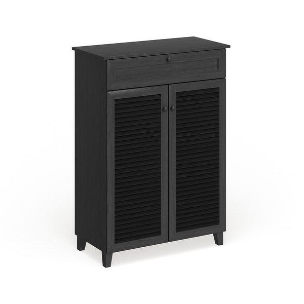 Porch & Den Rocheblave Espresso Wood Tall Multi-use Cabinet. Opens flyout.
