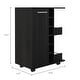 preview thumbnail 4 of 45, Bar Cart with 2 Open Shelves, 4 Casters, 6 Wine Cubbies, 2 Inner Shelves, and Cabinet - 23" W x14"D x 32"H